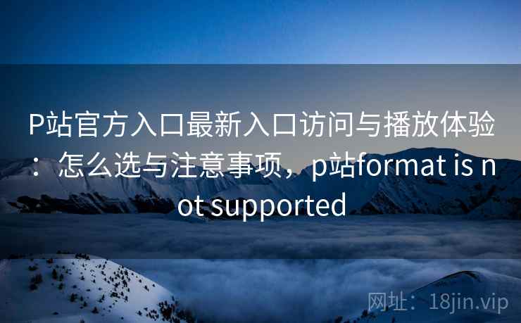 P站官方入口最新入口访问与播放体验：怎么选与注意事项，p站format is not supported  第2张