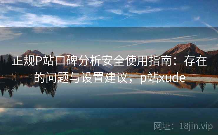正规P站口碑分析安全使用指南：存在的问题与设置建议，p站xude  第1张