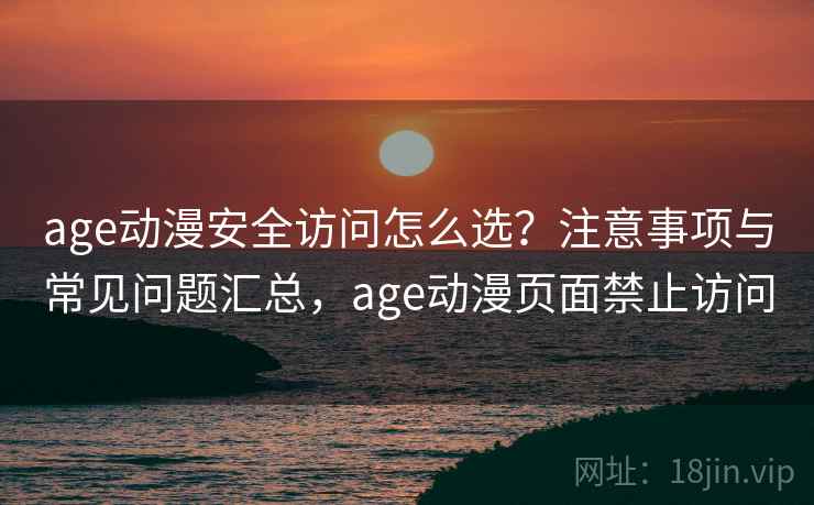 age动漫安全访问怎么选？注意事项与常见问题汇总，age动漫页面禁止访问  第2张