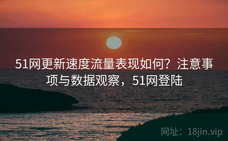 51网更新速度流量表现如何？注意事项与数据观察，51网登陆  第1张
