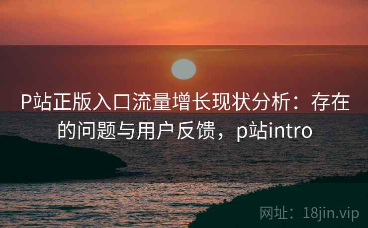 P站正版入口流量增长现状分析:存在的问题与用户反馈,p站intro 第2张 P站正版入口流量增长现状分析:存在的问题与用户反馈,p站intro 第2张